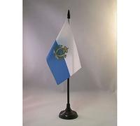 BANDIERA DA TAVOLO SAN MARINO 15x10cm - PICCOLA BANDIERINA SAMMARINESE 10 x 15 cm - AZ FLAG