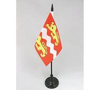 AZ FLAG Bandiera Da Tavolo Senna Marittima 15X10Cm - Piccola Bandierina Dipartimento Della Seine Maritime - Francia 10 X 15 Cm