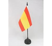 AZ FLAG Bandiera Da Tavolo Spagna Senza Stemma 15X10Cm - Piccola Bandierina Spagnola 10 X 15 Cm