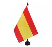 AZ FLAG Bandiera Da Tavolo Spagna Senza Stemma 21x14 cm - Piccola Bandierina Spagnola 14 x 21 cm