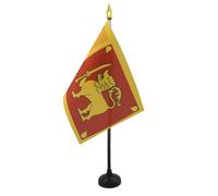 AZ FLAG Bandiera da Tavolo Sri Lanka 15x10cm Punta Dorata - Piccola BANDIERINA SINGALESE 10 x 15 cm
