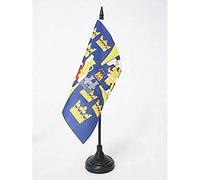 AZ FLAG Bandiera Da Tavolo Standardo Reale Della Svezia 15X15Cm - Piccola Bandierina Del Regno Svedese 15 X 15 Cm
