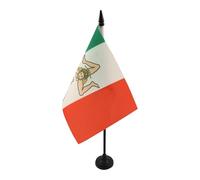 AZ FLAG Bandiera Da Tavolo Stato Di Sicilia 1848-1849 21x14 cm - Piccola Bandierina Rivoluzione Siciliana 14 x 21 cm