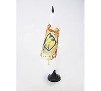 AZ FLAG Bandiera Da Tavolo Stemma Napoleone Iii Secondo Impero Francese 15X15Cm - Piccola Bandierina Blasone Francia 15 X 15 Cm