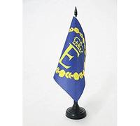 AZ FLAG Bandiera da Tavolo STENDARDO Personale della Regina Elisabetta II 15x15cm - Piccola BANDIERINA della Regina del Commonwealth 15 x 15 cm