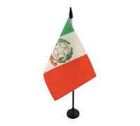 AZ FLAG Bandiera da Tavolo STENDARDO PRESIDENZIALE d'Italia 21x14cm - Piccola BANDIERINA Italiana 14 x 21 cm