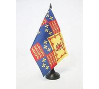 AZ FLAG Bandiera Da Tavolo Stendardo Reale Del Casato Degli Stuart D'Inghilterra 21x14 cm - Piccola Bandierina Storica Britannica 14 x 21 cm