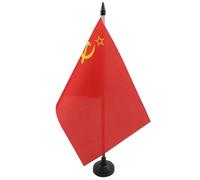 BANDIERA DA TAVOLO URSS 21x14cm - PICCOLA BANDIERINA ROSSA COMUNISTA - RUSSIA 14 x 21 cm - AZ FLAG
