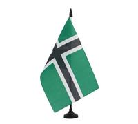 AZ FLAG - Bandiera da tavolo Vinland Viking 21 x 14 cm - Piccola bandiera da ufficio Vinnland 100% poliestere con asta di 25 cm e base in plastica nera