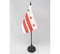 AZ FLAG Bandiera Da Tavolo Washington Dc 15X10Cm - Piccola Bandierina District Of Columbia 10 X 15 Cm