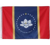 AZ FLAG Bandiera del Mississippi 2020, 9,1 x 1,5 m, in poliestere 100D, con scritta in lingua inglese "In God We Trust", con due occhielli in metallo, resistente allo sbiadimento, colori vivaci, 150 x