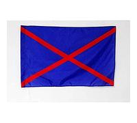 BANDIERA DI KARTING BLU CON DUE DIAGONALI ROSSE 90x60cm - BANDIERA COMMISSARIO DI PISTA 60 x 90 cm foro per asta - AZ FLAG