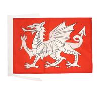 BANDIERA DRAGO BIANCO D'INGHILTERRA 45x30cm - BANDIERINA INGLESE - SAN GIORGIO 30 x 45 cm cordicelle - AZ FLAG