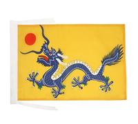 BANDIERA DRAGO CINESE 45x30cm - BANDIERINA DRAGO DI CINA 30 x 45 cm cordicelle - AZ FLAG