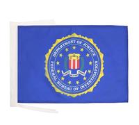 AZ FLAG Bandiera Fbi Degli Stati Uniti 45x30 cm - Bandierina Federal Bureau Of Investigation 30x45 cm Cordicelle