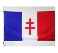 AZ FLAG Bandiera Francia Libera 1940-1944 150x90cm - Bandiera Movimento France Libre - DE Gaulle 90 x 150 cm Foro per Asta