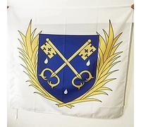 AZ FLAG Bandiera Fraternità Sacerdotale San Pietro 90 x 90 cm - Bandiera Della F.S.S.P. 90 x 90 cm Foro per Asta