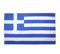 AZ FLAG Bandiera Grecia 150 x 90 cm con 4 occhielli, bandiera greca per balcone o parete