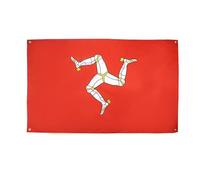 AZ FLAG Bandiera Ile de Man 150 x 90 cm con 4 occhielli, Padiglione Mannois per balcone o parete