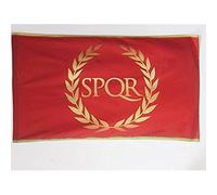 BANDIERA IMPERO ROMANO 90x60cm - BANDIERA SPQR 60 x 90 cm foro per asta - AZ FLAG