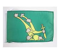 AZ FLAG Bandiera Irlanda Starry Plough Verde 45x30 cm - Bandierina Irish Republican Movement 30x45 cm Cordicelle