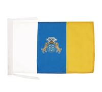 BANDIERA ISOLE CANARIE 45x30cm - BANDIERINA CANARIAS IN SPAGNA 30 x 45 cm cordicelle - AZ FLAG