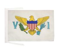AZ FLAG Bandiera Isole Vergini Americane 45x30cm - BANDIERINA STATUNITENSE 30 x 45 cm cordicelle