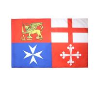 AZ FLAG Bandiera Italia Quattro REPUBBLICHE MARINARE 90x60cm - Bandiera Italiana 60 x 90 cm Foro per Asta