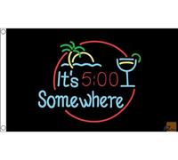 AZ FLAG Bandiera It's 5 O'CLOCK Somewhere APERITIVO 150x90cm - Bandiera Sono Le 5 90 x 150 cm