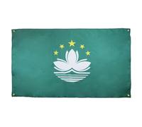 AZ FLAG Bandiera Macao 150 x 90 cm con 4 occhielli, Padiglione Cinese per balcone o parete
