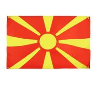 AZ FLAG Bandiera Macedonia 150 x 90 cm con 4 occhielli, Padiglione Macedone per balcone o parete
