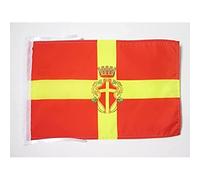 AZ FLAG Bandiera Messina con Stemma 45x30cm - BANDIERINA Messina in Sicilia 30 x 45 cm cordicelle
