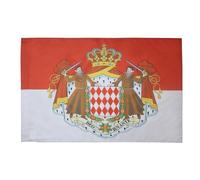 AZ FLAG Bandiera Monaco Con Stemma 150 x 90 cm - Bandiera Monegasca Con Blasone 90 x 150 cm Foro per Asta