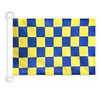 AZ FLAG Bandiera Navale A Scacchi Gialli E Blu 45x30cm - Bandiera Maritima Scacchiera Gialla Ed Azzurra 30 x 45 cm speciale Nautismo, Padiglione Nautico
