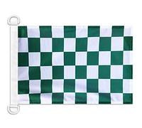 AZ FLAG Bandiera Navale A Scacchi Verdi E Bianchi 45x30cm - Bandiera Maritima Scacchiera Verde E Bianca 30 x 45 cm speciale Nautismo, Padiglione Nautico