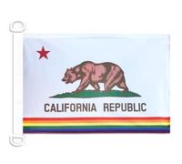 AZ FLAG Bandiera Navale California 45x30cm - Bandiera Maritima Arcobaleno Stati Uniti 30 x 45 cm speciale Nautismo, Padiglione Nautico
