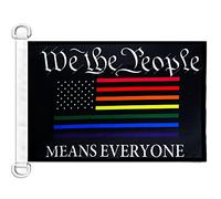 AZ FLAG Bandiera Navale Noi Il Popolo Arcobaleno 45x30cm - Bandiera Maritima We The People Rainbow 30 x 45 cm speciale Nautismo, Padiglione Nautico