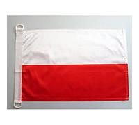BANDIERA NAVALE POLONIA 45x30cm - BANDIERA MARITIMA POLACCA 30 x 45 cm speciale nautismo - AZ FLAG