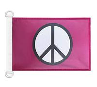 AZ FLAG Bandiera Navale Simbolo Pace Viola 45x30cm - Bandiera Maritima Della Pace Viola 30 x 45 cm speciale Nautismo, Padiglione Nautico