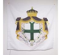 AZ FLAG Bandiera Ordine di San Lazzaro di GERUSALEMME 90x90cm - Bandiera Ordine Militare di Saint Lazare 90 x 90 cm Foro per Asta