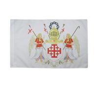BANDIERA ORDINE EQUESTRE DEL SANTO SEPOLCRO DI GERUSALEMME 90x60cm - BANDIERA STEMMA DEL GRAN MAGISTERO OESSG 60 x 90 cm foro per asta - AZ FLAG