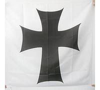 AZ FLAG Bandiera Ordine TEUTONICO 90x90cm - Bandiera Santa Maria dei TEUTONICI in GERUSALEMME 90 x 90 cm Foro per Asta