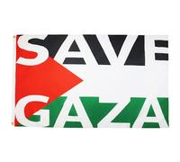 AZ FLAG - Bandiera Palestina Save Gaza - 3x5 Ft - Bandiera palestinese in poliestere 100D con due occhielli in metallo - Resistente allo sbiadimento - Colori vivaci - 3' x 5' piedi - 150x90 cm