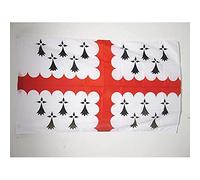 AZ FLAG Bandiera Pays de Vannes 150 x 90 cm - Bandiera Gwened - Ducato di Bretagna 90 x 150 cm Foro per Asta