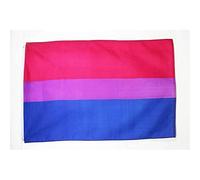 AZ FLAG Bandiera per Auto Arcobaleno BISESSUALE 45x30cm - BANDIERINA da Auto BISESSUALITÀ - Rainbow Flag 30 x 45 cm