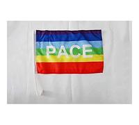 AZ FLAG Bandiera per Auto Arcobaleno Pace 45x30cm - Bandierina da Auto Pace - Rainbow Flag 30 x 45 cm, Car Flag