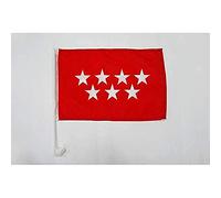 AZ FLAG Bandiera per Auto Comunità Di Madrid 45x30cm - Bandierina da Auto Comunidad De Madrid In Spagna 30 x 45 cm, Car Flag