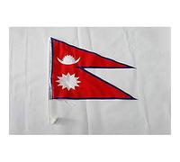 AZ FLAG Bandiera per Auto Nepal 45x30cm - Bandierina da Auto Nepalese 30 x 45 cm, Car Flag