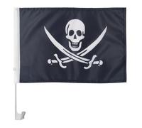 AZ FLAG Bandiera per Auto Pirata Jack Rackham 45x30cm - Bandierina da Auto Dei Pirati - Teschio 30 x 45 cm, Car Flag