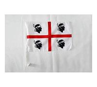 AZ FLAG Bandiera per Auto Sardegna Indipendentismo Sardo 45x30cm - Bandierina da Auto Sardismo 30 x 45 cm, Car Flag